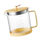 Maxbell Transparent Oil Bottle with Filter Storage Tank 1L Fat Separator and Lid Yellow