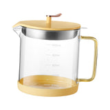 Maxbell Transparent Oil Bottle with Filter Storage Tank 1L Fat Separator and Lid Yellow