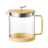 Maxbell Transparent Oil Bottle with Filter Storage Tank 1L Fat Separator and Lid Yellow