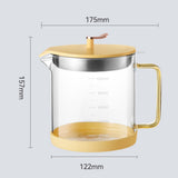 Maxbell Transparent Oil Bottle with Filter Storage Tank 1L Fat Separator and Lid Yellow