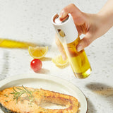 Maxbell Oil Bottle Soy Sauce Jar Seasoning Oil Dispenser Empty for Home Outdoor BBQ White