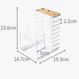 Maxbell Pot Pan Lid Organizer Cutlery Holder Multiple Slots for Pantry Drawer White