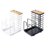 Maxbell Pot Pan Lid Organizer Cutlery Holder Multiple Slots for Pantry Drawer White