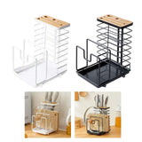 Maxbell Pot Pan Lid Organizer Cutlery Holder Multiple Slots for Pantry Drawer White