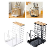 Maxbell Pot Pan Lid Organizer Cutlery Holder Multiple Slots for Pantry Drawer White