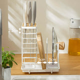 Maxbell Pot Pan Lid Organizer Cutlery Holder Multiple Slots for Pantry Drawer White