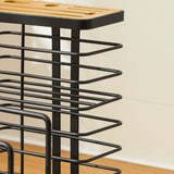 Maxbell Pot Pan Lid Organizer Cutlery Holder Multiple Slots for Pantry Drawer Black