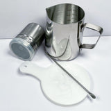 Maxbell Stainless Steel Milk Frothing Cups for Home 350ml