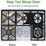 Maxbell 2 Pieces Stove Burner Covers Easy to Clean Reusable for Cooking Kitchen Black