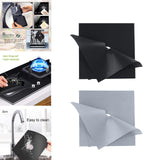 Maxbell 2 Pieces Stove Burner Covers Easy to Clean Reusable for Cooking Kitchen Black
