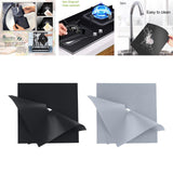 Maxbell 2 Pieces Stove Burner Covers Easy to Clean Reusable for Cooking Kitchen Black