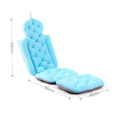 Maxbell Bath Pillow Comfortable Bathtub Cushion Full Body Mat for SPA Bathroom Blue