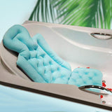 Maxbell Bath Pillow Comfortable Bathtub Cushion Full Body Mat for SPA Bathroom Blue