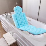 Maxbell Bath Pillow Comfortable Bathtub Cushion Full Body Mat for SPA Bathroom Blue