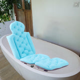 Maxbell Bath Pillow Comfortable Bathtub Cushion Full Body Mat for SPA Bathroom Blue