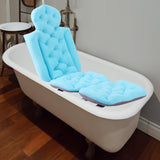 Maxbell Bath Pillow Comfortable Bathtub Cushion Full Body Mat for SPA Bathroom Blue