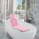 Maxbell Bath Pillow Comfortable Bathtub Cushion Full Body Mat for SPA Bathroom Pink