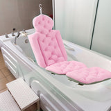 Maxbell Bath Pillow Comfortable Bathtub Cushion Full Body Mat for SPA Bathroom Pink