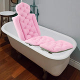 Maxbell Bath Pillow Comfortable Bathtub Cushion Full Body Mat for SPA Bathroom Pink