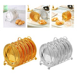 Maxbell Dish Rack Cocktail Metal Coaster Non Mat for Countertop RV Cupboard Golden