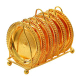 Maxbell Dish Rack Cocktail Metal Coaster Non Mat for Countertop RV Cupboard Golden