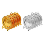 Maxbell Dish Rack Cocktail Metal Coaster Non Mat for Countertop RV Cupboard Golden