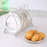 Maxbell Dish Rack Cocktail Metal Coaster Non Mat for Countertop RV Cupboard Silver