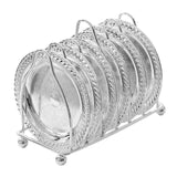Maxbell Dish Rack Cocktail Metal Coaster Non Mat for Countertop RV Cupboard Silver