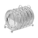 Maxbell Dish Rack Cocktail Metal Coaster Non Mat for Countertop RV Cupboard Silver