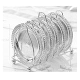 Maxbell Dish Rack Cocktail Metal Coaster Non Mat for Countertop RV Cupboard Silver