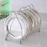Maxbell Dish Rack Cocktail Metal Coaster Non Mat for Countertop RV Cupboard Silver
