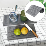 Maxbell Reusable Dish Drying Mat Heat Resistant for Kitchen Counter Cabinet Drawer Gray