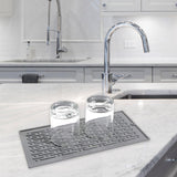 Maxbell Reusable Dish Drying Mat Heat Resistant for Kitchen Counter Cabinet Drawer Gray