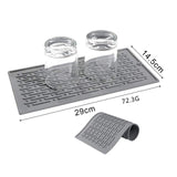 Maxbell Reusable Dish Drying Mat Heat Resistant for Kitchen Counter Cabinet Drawer Black