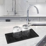 Maxbell Reusable Dish Drying Mat Heat Resistant for Kitchen Counter Cabinet Drawer Black