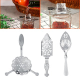 Maxbell Ice Strainer Mixing Spoon Ice Filter Bar Supplies for 16cmx4cm