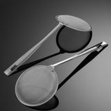 Maxbell Cooking Oil Sieve Colander Scoop with Handle for Blanching Vegetables 1mm