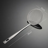 Maxbell Cooking Oil Sieve Colander Scoop with Handle for Blanching Vegetables 1mm