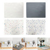 Maxbell Reusable Dish Drying Mat Utensil Drying Pad Dish Drainer for Drawer Kitchen White