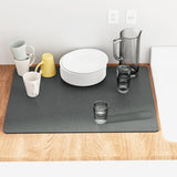 Maxbell Reusable Dish Drying Mat Utensil Drying Pad Dish Drainer for Drawer Kitchen Gray