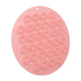 Maxbell Bath Massage Cushion Brush with Suction Cups Multifunctional for Bathroom Pink