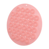 Maxbell Bath Massage Cushion Brush with Suction Cups Multifunctional for Bathroom Pink