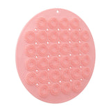 Maxbell Bath Massage Cushion Brush with Suction Cups Multifunctional for Bathroom Pink