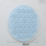 Maxbell Bath Massage Cushion Brush with Suction Cups Multifunctional for Bathroom Blue