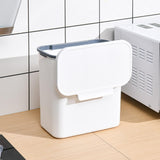 Maxbell Wall Hanging Trash Can Garbage Can Wastebasket for Cupboard Kitchen Office 9L White