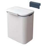 Maxbell Wall Hanging Trash Can Garbage Can Wastebasket for Cupboard Kitchen Office 9L White