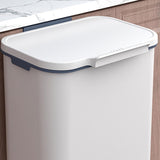 Maxbell Wall Hanging Trash Can Garbage Can Wastebasket for Cupboard Kitchen Office 9L White