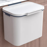 Maxbell Wall Hanging Trash Can Garbage Can Wastebasket for Cupboard Kitchen Office 9L White