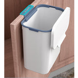 Maxbell Wall Hanging Trash Can Garbage Can Wastebasket for Cupboard Kitchen Office 9L White