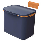 Maxbell Wall Hanging Trash Can Garbage Can Wastebasket for Cupboard Kitchen Office 7L Blue